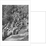 Artillery piece being pulled by 600 soldiers, Second Battle of the Isonzo, World War I by Anonymous