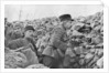 General Marchand inspecting trenches, Champagne, France, World War I by Anonymous
