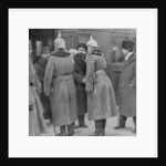 Leon Trotsky arriving for peace negotiations with the Germans, Brest-Litovsk by Anonymous