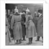 Leon Trotsky arriving for peace negotiations with the Germans, Brest-Litovsk by Anonymous