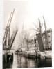 Canal bridge and boats, Dordrecht, Netherlands by James Batkin