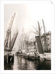 Canal bridge and boats, Dordrecht, Netherlands by James Batkin