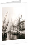 Canal bridge and boats, Dordrecht, Netherlands by James Batkin