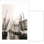 Canal bridge and boats, Dordrecht, Netherlands by James Batkin