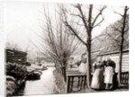 Two women on a canal bank, Broek, Netherlands by James Batkin