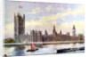 The Houses of Parliament from Lambeth Palace, Westminster, London by Anonymous