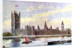 The Houses of Parliament from Lambeth Palace, Westminster, London by Anonymous