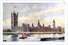 The Houses of Parliament from Lambeth Palace, Westminster, London by Anonymous