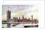 The Houses of Parliament from Lambeth Palace, Westminster, London by Anonymous