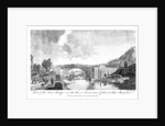 View of the iron bridge over the river Severn, Coalbrookdale, Shropshire by W & J Walker