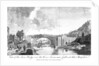 View of the iron bridge over the river Severn, Coalbrookdale, Shropshire by W & J Walker
