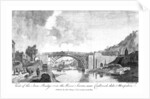 View of the iron bridge over the river Severn, Coalbrookdale, Shropshire by W & J Walker