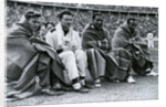 Athletes Frank Wykoff, Paul Hanni, Ralph Metcalfe and Jesse Owens, Berlin Olympics by Anonymous