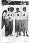 Swiss four man bobsleigh team, Winter Olympic Games, Garmisch-Partenkirchen, Germany by Anonymous