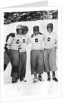 Swiss four man bobsleigh team, Winter Olympic Games, Garmisch-Partenkirchen, Germany by Anonymous