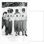 Swiss four man bobsleigh team, Winter Olympic Games, Garmisch-Partenkirchen, Germany by Anonymous
