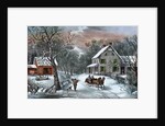 American Homestead in Winter by Currier and Ives