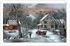 American Homestead in Winter by Currier and Ives
