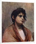 Study of an Italian girl's head by J Muntz