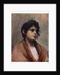 Study of an Italian girl's head by J Muntz