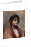 Study of an Italian girl's head by J Muntz
