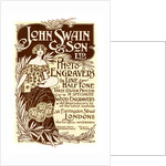 Advertisement for John Swain & Son, printers by John Swain & Son