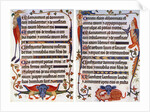 Page of illustrated text from the Luttrell Psalter, c1300-c1340, (c1900-1920) by Anonymous