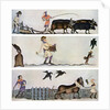 Ploughing, sowing, and harrowing, c1300-1340, (c1900-1920) by Anonymous