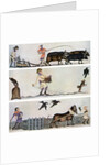 Ploughing, sowing, and harrowing, c1300-1340, (c1900-1920) by Anonymous