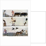 Ploughing, sowing, and harrowing, c1300-1340, (c1900-1920) by Anonymous