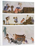 Reaping, carrying, and carting, c1300-1340, (c1900-1920) by Anonymous