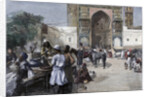 An open-air restaurant at Lahore, India by Edwin Lord Weeks