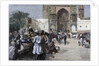 An open-air restaurant at Lahore, India by Edwin Lord Weeks