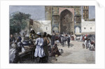 An open-air restaurant at Lahore, India by Edwin Lord Weeks