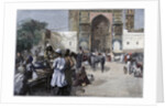An open-air restaurant at Lahore, India by Edwin Lord Weeks