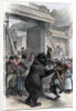 Performing bear in a Russian village by Anonymous