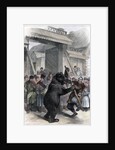 Performing bear in a Russian village by Anonymous