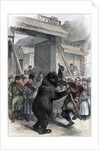 Performing bear in a Russian village by Anonymous