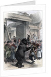 Performing bear in a Russian village by Anonymous