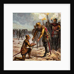 The Black Prince At Crecy by Anonymous