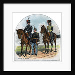 Officer of Hussars, Officer, infantry of the Line, Gunner, horse artillery by Anonymous