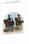 Officer of Hussars, Officer, infantry of the Line, Gunner, horse artillery by Anonymous