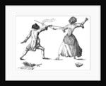 Mlle la Chevaliere d'Eon de Beaumont fencing at Carlton House, 9th April 1787 by Anonymous