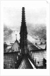 The spire of Notre Dame seen from the towers, Paris by Ernest Flammarion