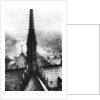 The spire of Notre Dame seen from the towers, Paris by Ernest Flammarion