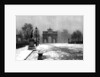 The Tuileries under snow and the Carrousel Arch, Paris by Ernest Flammarion