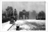The Tuileries under snow and the Carrousel Arch, Paris by Ernest Flammarion