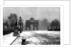 The Tuileries under snow and the Carrousel Arch, Paris by Ernest Flammarion