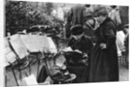 Stamp sellers in the Champs Elysees, Paris by Ernest Flammarion