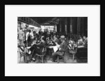People at a pavement cafe, Paris by Ernest Flammarion